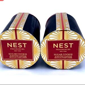 NEST Fragrances Black and Gold Sugar Cookie Scented Candle Duo Gift Idea